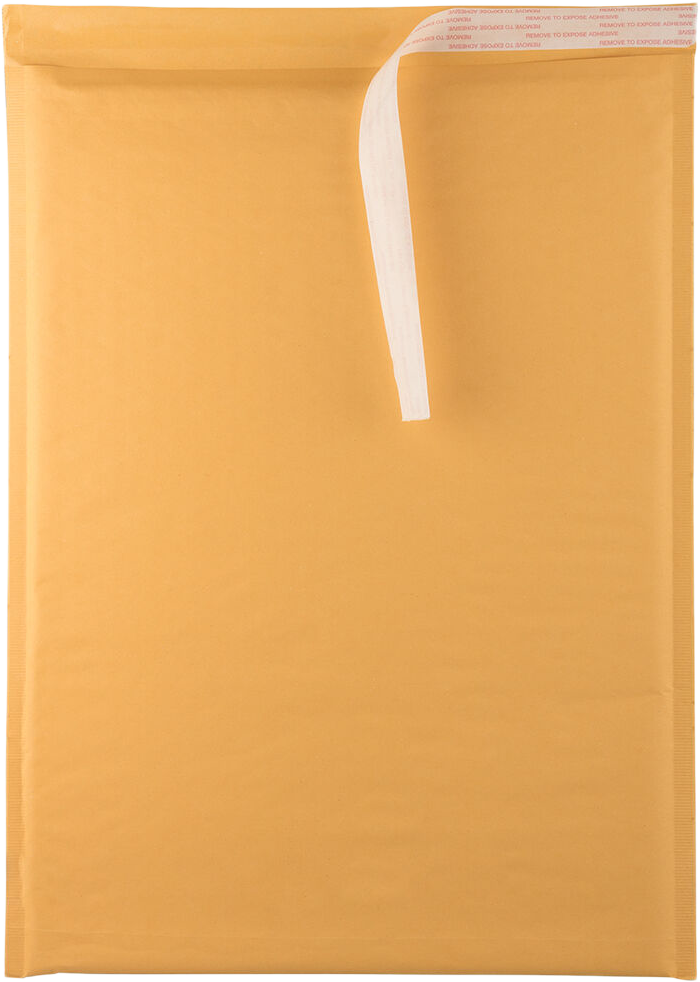 Brown Kraft 80lb 12 1/2 x 17 1/2 Bubble Mailer with Peel & Seal