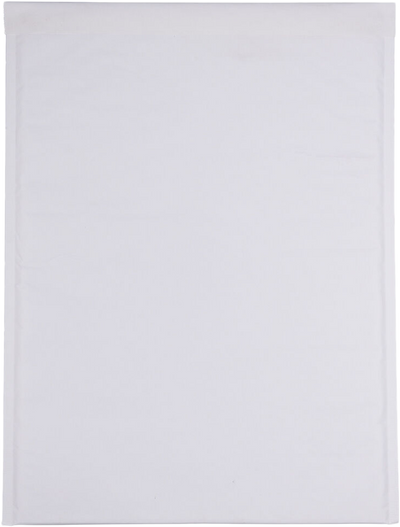White Kraft 80lb 12 1/2 x 17 1/2 Bubble Mailer with Peel & Seal