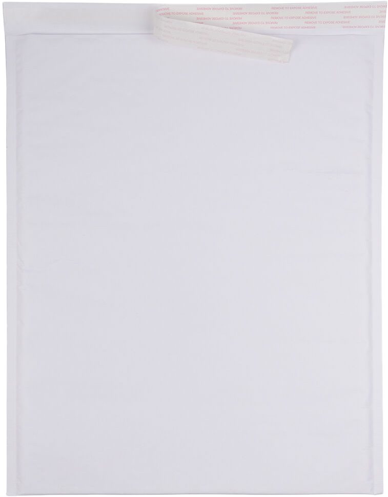 White Kraft 80lb 14 1/4 x 18 1/2 Bubble Mailer with Peel & Seal