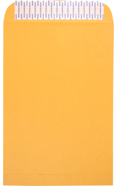 Brown Kraft 28lb 12 1/2 x 18 1/2 Open End Envelopes with Peel & Seal