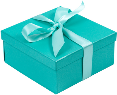 Tiffany Collapsible Gift Boxes with Lid and Satin Ribbon (5 x 5 x 2.4)