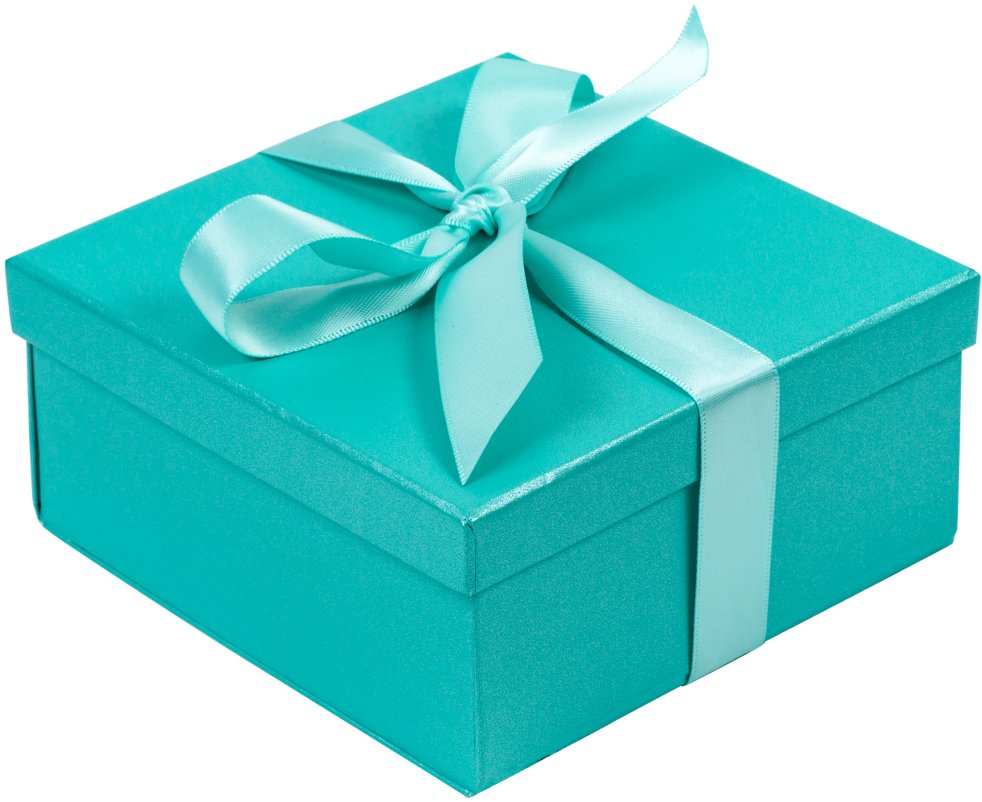 Tiffany Collapsible Gift Boxes with Lid and Satin Ribbon (5 x 5 x 2.4)