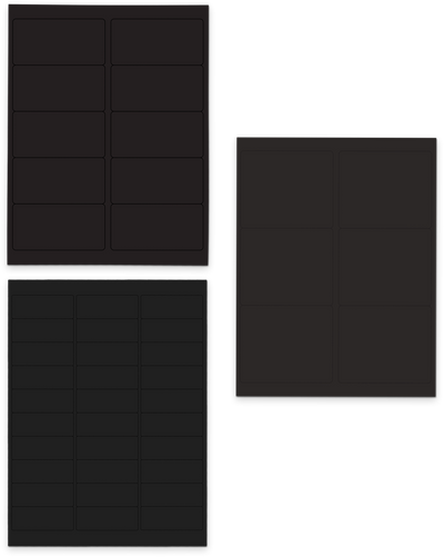 Black Assorted Size Labels Combo Set - 3 Packs (360 Total)