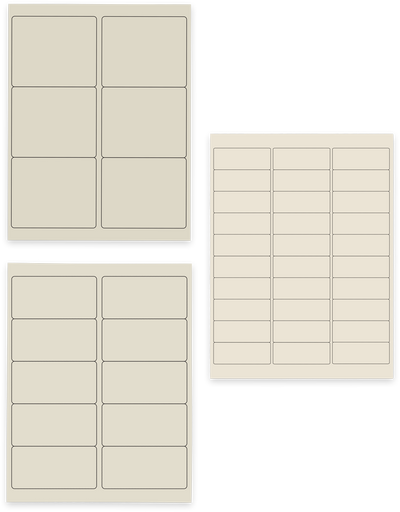 Ivory Assorted Size Labels Combo Set - 3 Packs (360 Total)