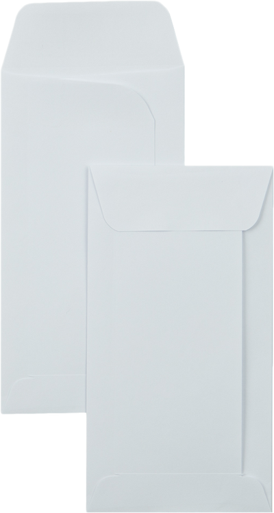 White 24lb Large Drive-In Banking Envelopes (3 3/4 x 7)