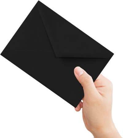 Smooth Midnight Black 32lb Lee BAR V Flap Envelopes (5 1/4 x 7 1/4)
