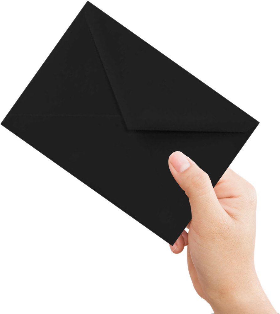 Smooth Midnight Black 32lb Lee BAR V Flap Envelopes (5 1/4 x 7 1/4)