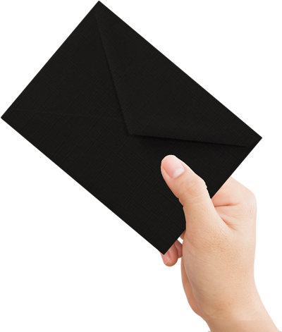 Black Linen 32lb Lee BAR V Flap Envelopes (5 1/4 x 7 1/4)