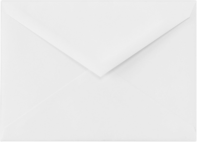 Brilliant White 100% Cotton 32lb Lee V Flap BAR Envelopes (5 1/4 x 7 1/4)