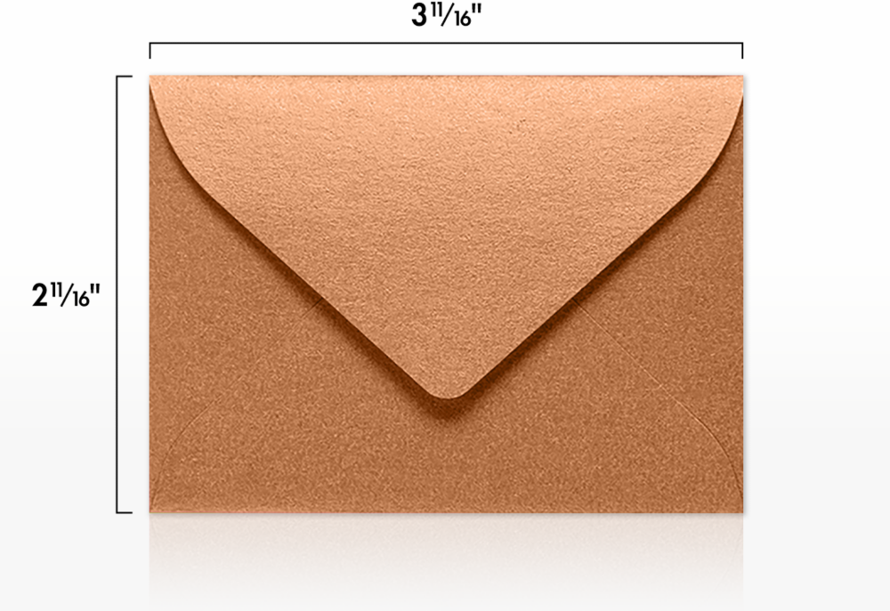Copper Brown Metallic 32lb #17 Mini Envelopes (2 11/16 x 3 11/16)