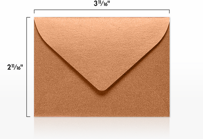 Copper Brown Metallic 32lb #17 Mini Envelopes (2 11/16 x 3 11/16)