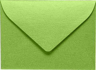 Lime Green Metallic 32lb #17 Mini Envelopes (2 11/16 x 3 11/16)