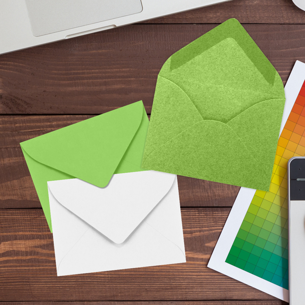 Lime Green Metallic 32lb #17 Mini Envelopes (2 11/16 x 3 11/16)
