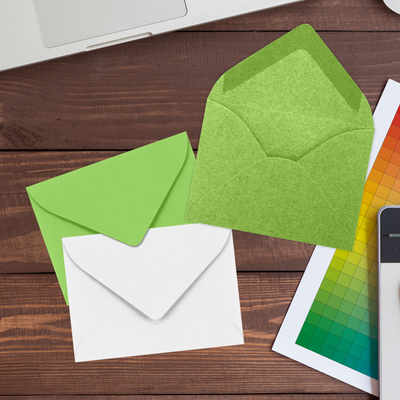 Lime Green Metallic 32lb #17 Mini Envelopes (2 11/16 x 3 11/16)