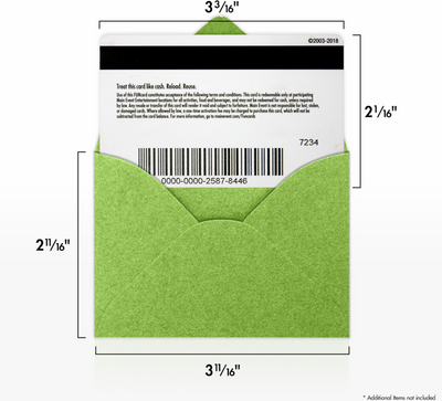 Lime Green Metallic 32lb #17 Mini Envelopes (2 11/16 x 3 11/16)