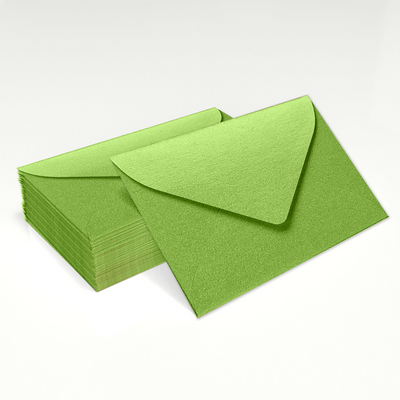 Lime Green Metallic 32lb #17 Mini Envelopes (2 11/16 x 3 11/16)
