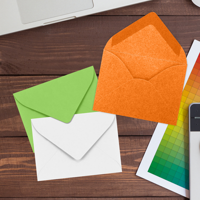 Orange Flame Metallic 32lb #17 Mini Envelopes (2 11/16 x 3 11/16)