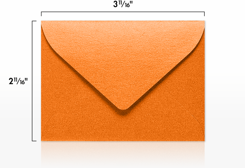 Orange Flame Metallic 32lb #17 Mini Envelopes (2 11/16 x 3 11/16)
