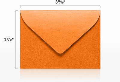 Orange Flame Metallic 32lb #17 Mini Envelopes (2 11/16 x 3 11/16)