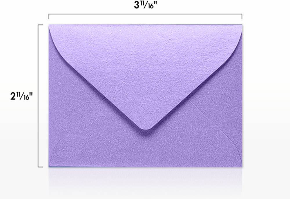 Amethyst Purple Metallic 32lb #17 Mini Envelopes (2 11/16 x 3 11/16)