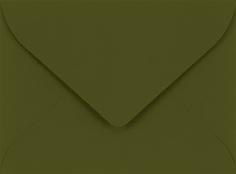 Dark Green Olive 28lb #17 Mini Envelopes (2 11/16 x 3 11/16)