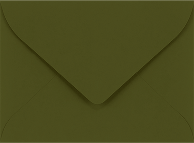 Dark Green Olive 28lb #17 Mini Envelopes (2 11/16 x 3 11/16)