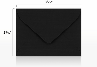 Black Linen 32lb #17 Mini Envelopes (2 11/16 x 3 11/16)