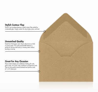Happy Holidays 28lb #17 Mini Envelopes (2 11/16 x 3 11/16)