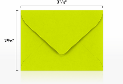Wasabi Lime Green 32lb #17 Mini Envelopes (2 11/16 x 3 11/16)