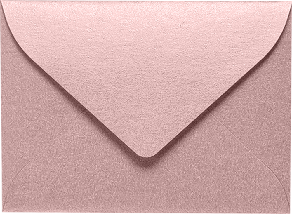 Misty Rose Pink Metallic 84lb #17 Mini Envelopes (2 11/16 x 3 11/16)