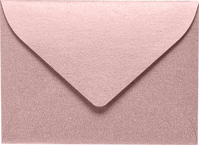 Misty Rose Pink Metallic 84lb #17 Mini Envelopes (2 11/16 x 3 11/16)
