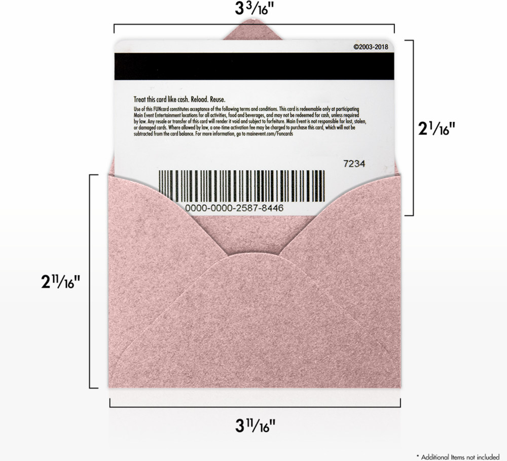 Misty Rose Pink Metallic 84lb #17 Mini Envelopes (2 11/16 x 3 11/16)