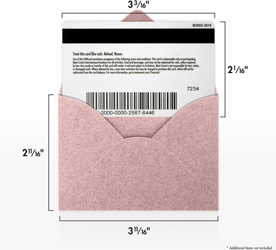 Misty Rose Pink Metallic 84lb #17 Mini Envelopes (2 11/16 x 3 11/16)