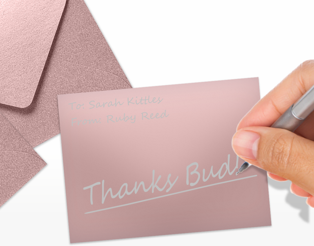 Misty Rose Pink Metallic 84lb #17 Mini Envelopes (2 11/16 x 3 11/16)