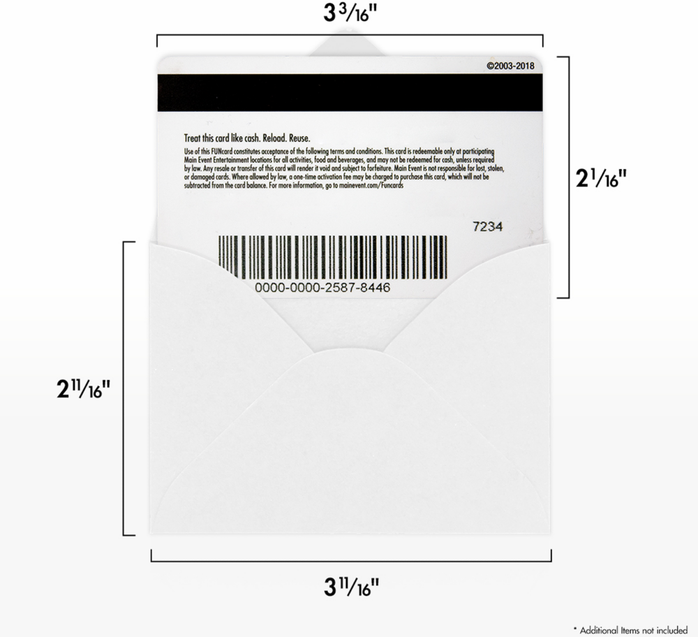 White 28lb #17 Mini Envelopes (2 11/16 x 3 11/16)