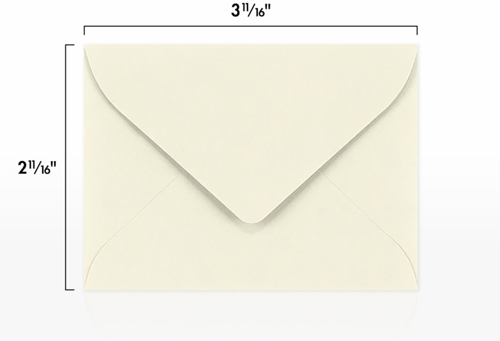 Natural 28lb Cougar #17 Mini Premium Envelopes (2 11/16 x 3 11/16)