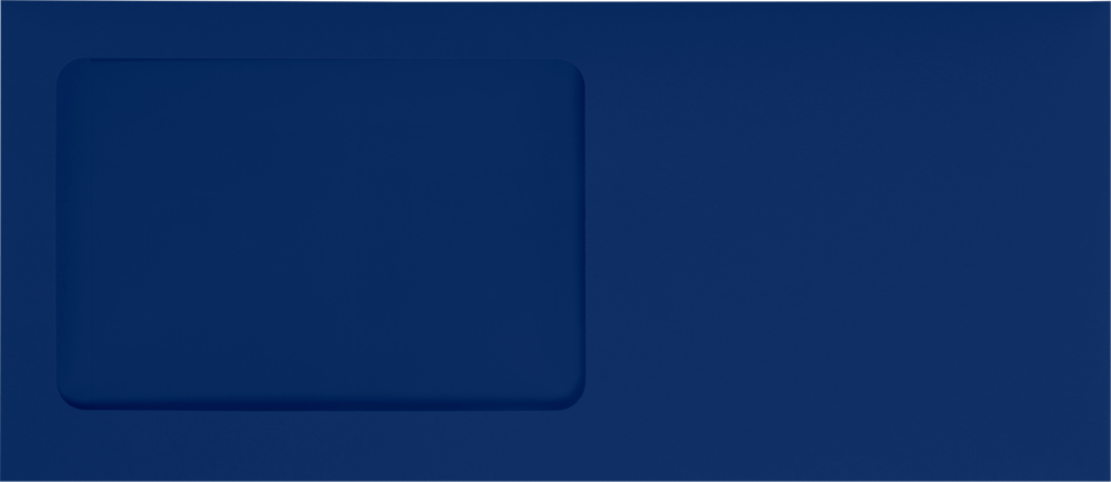 Navy Blue 32lb #10 All Purpose Window (4 1/8 x 9 1/2) with Peel & Seal