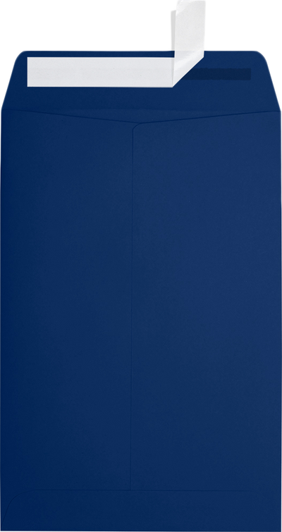 Navy Blue 32lb 6 x 9 Open End Envelopes with Peel & Seal