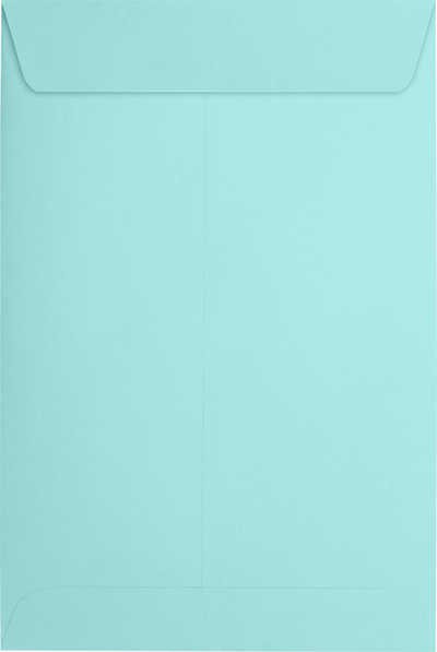 Seafoam Aqua Blue 32lb 6 x 9 Open End Envelopes with Peel & Seal
