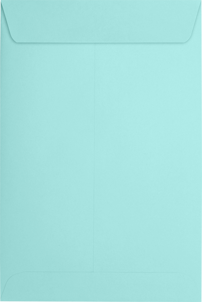 Seafoam Aqua Blue 32lb 6 x 9 Open End Envelopes with Peel & Seal