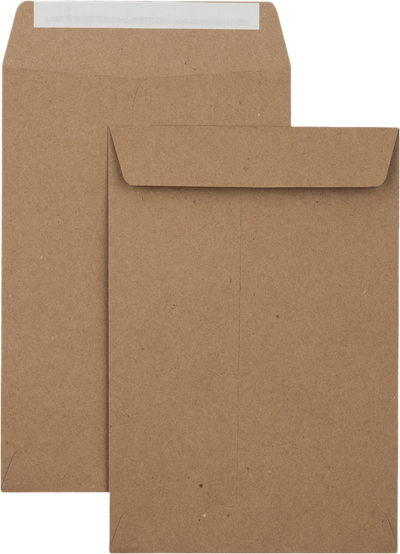 Grocery Bag 28lb 6 1/2 x 9 1/2 Open End Envelopes with Peel & Seal