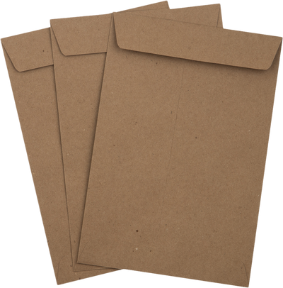 Grocery Bag 28lb 6 1/2 x 9 1/2 Open End Envelopes with Peel & Seal