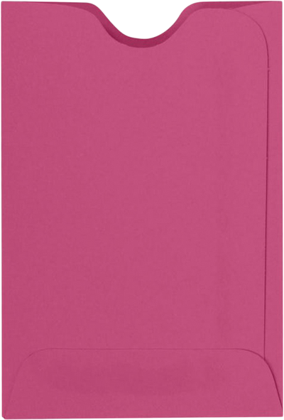 Fuchsia Pink Magenta 32lb Credit Card Sleeve (2 3/8 x 3 1/2)