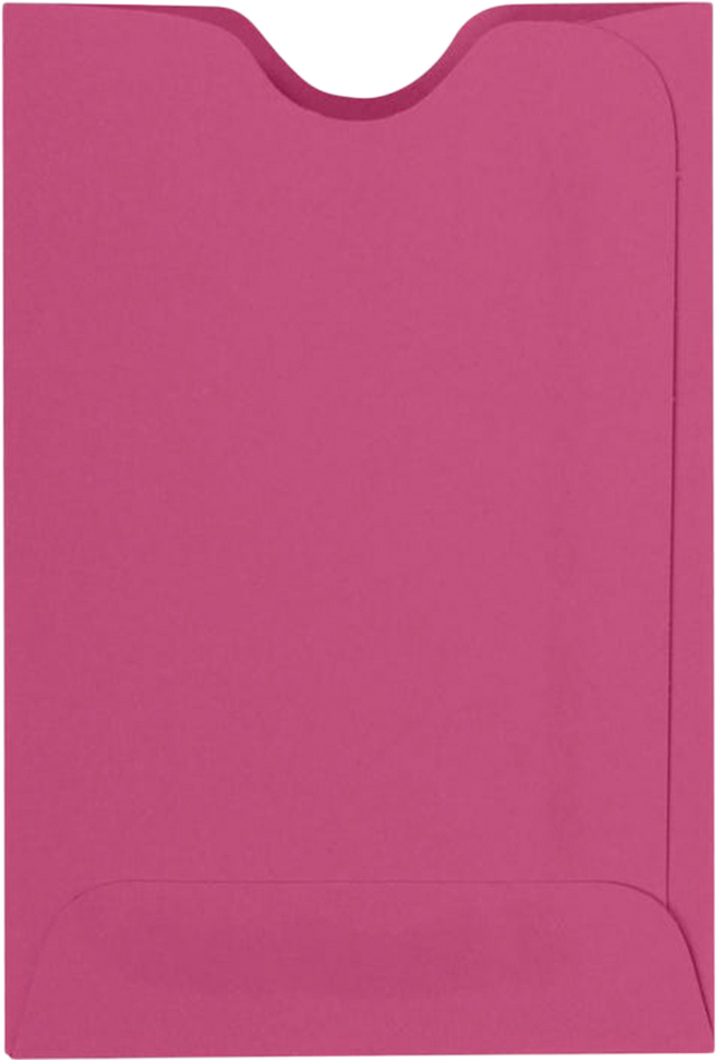 Fuchsia Pink Magenta 32lb Credit Card Sleeve (2 3/8 x 3 1/2)