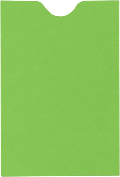 Lime Green 32lb Credit Card Sleeve (2 3/8 x 3 1/2)
