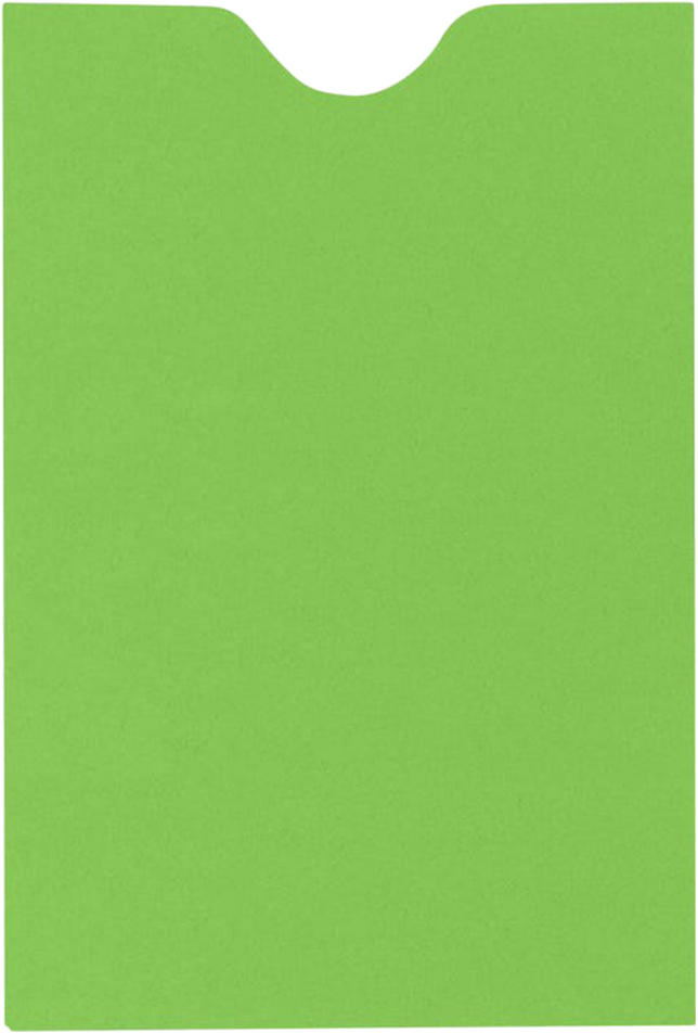 Lime Green 32lb Credit Card Sleeve (2 3/8 x 3 1/2)