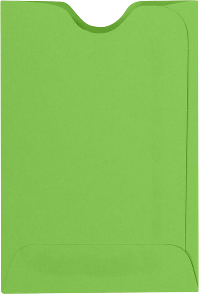 Lime Green 32lb Credit Card Sleeve (2 3/8 x 3 1/2)