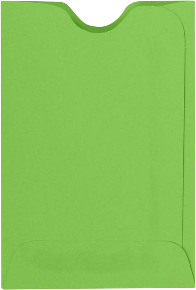 Lime Green 32lb Credit Card Sleeve (2 3/8 x 3 1/2)