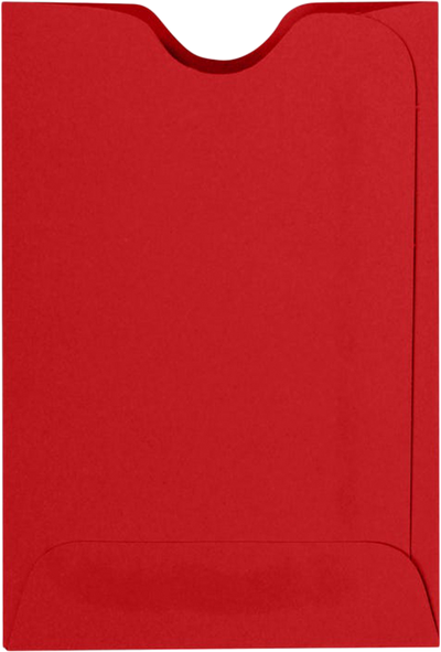 Ruby Red 32lb Credit Card Sleeve (2 3/8 x 3 1/2)