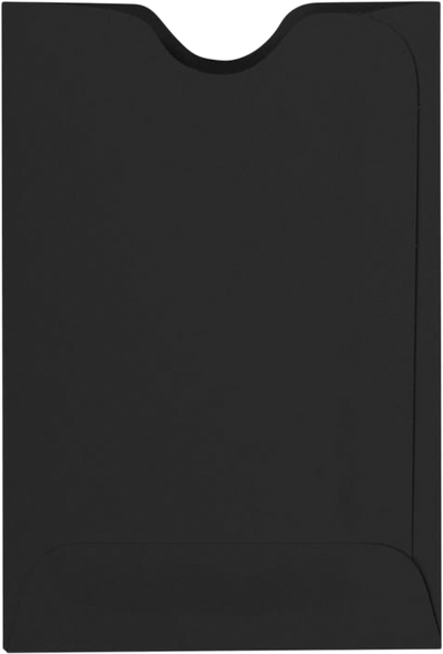 Smooth Midnight Black 32lb Credit Card Sleeve (2 3/8 x 3 1/2)